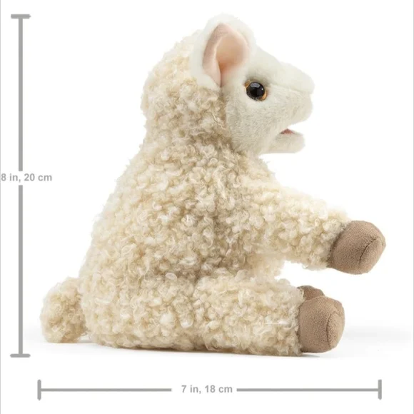 Folkmanis 3129 Small Lamb Hand Puppet, One Size, Multicolor - Picture 2 of 4